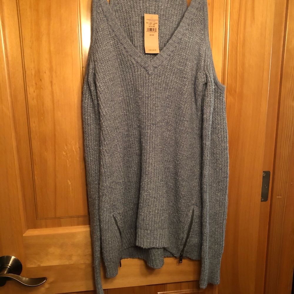 Grey/blue American eagle sweater